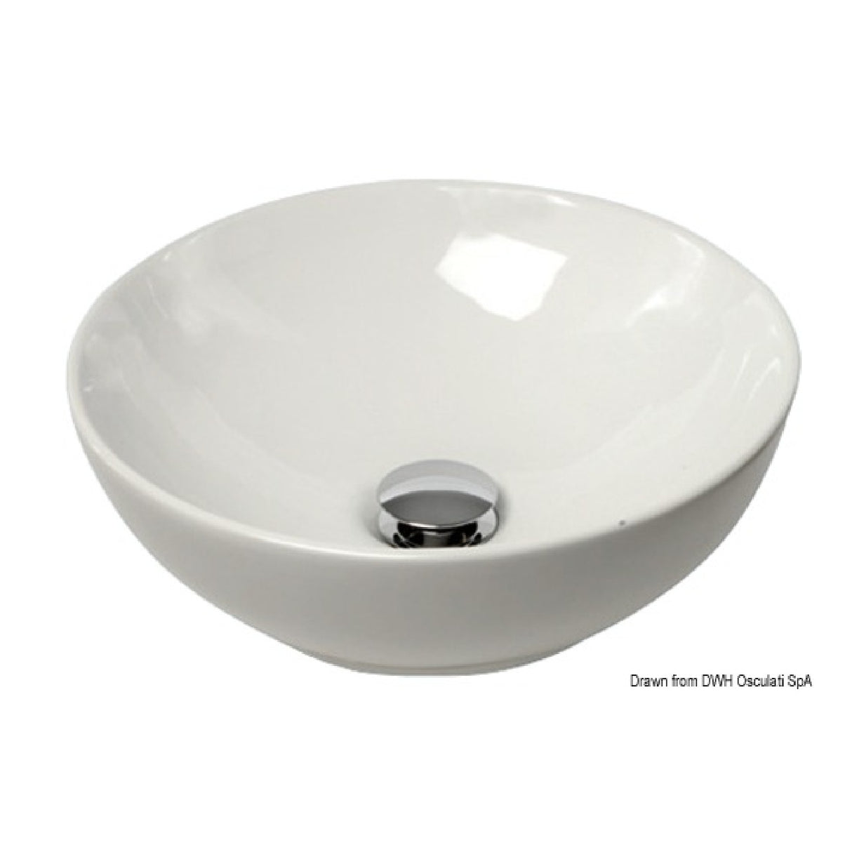 Osculati Lavello semisferico in ceramica per montaggio su piano 50.188.88