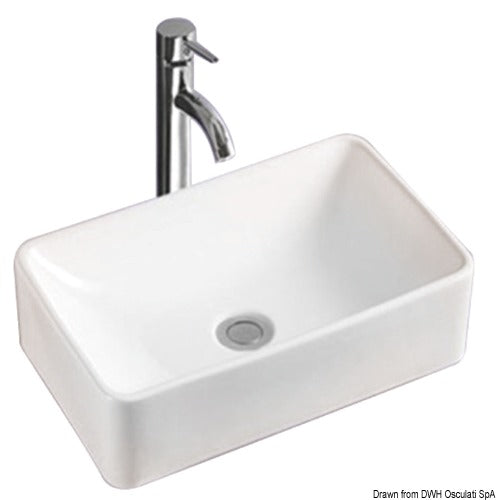 Osculati Weißes Keramikwaschbecken 400x300x130 mm 50.189.11