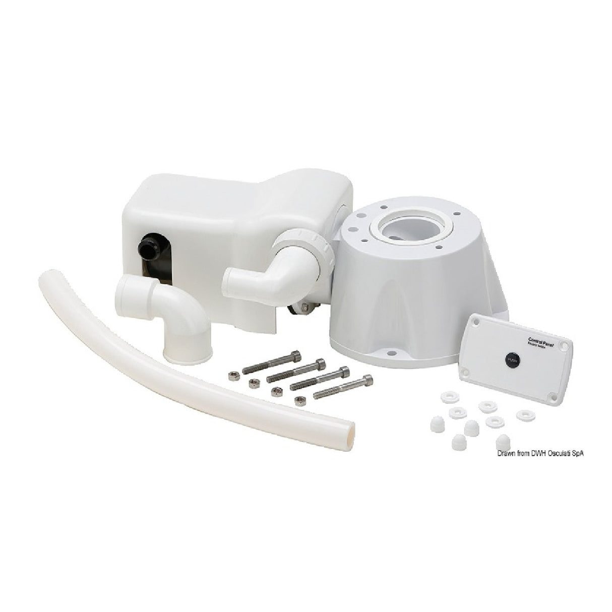 Kit de conversión de inodoro marino manual a eléctrico Osculati 50.209.12