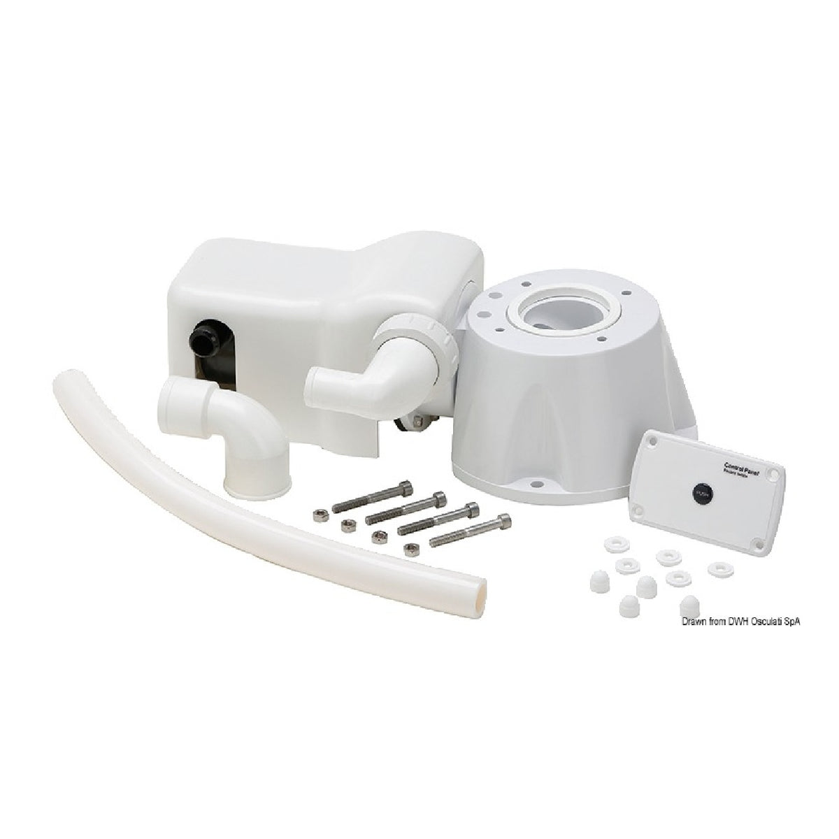 Kit de conversión de inodoro marino manual a eléctrico Osculati 50.209.12