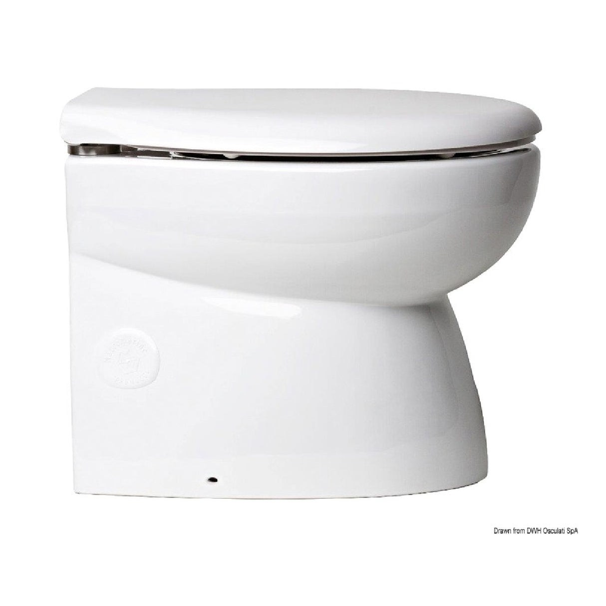 Inodoro eléctrico Osculati con taza de porcelana blanca 50.213.01