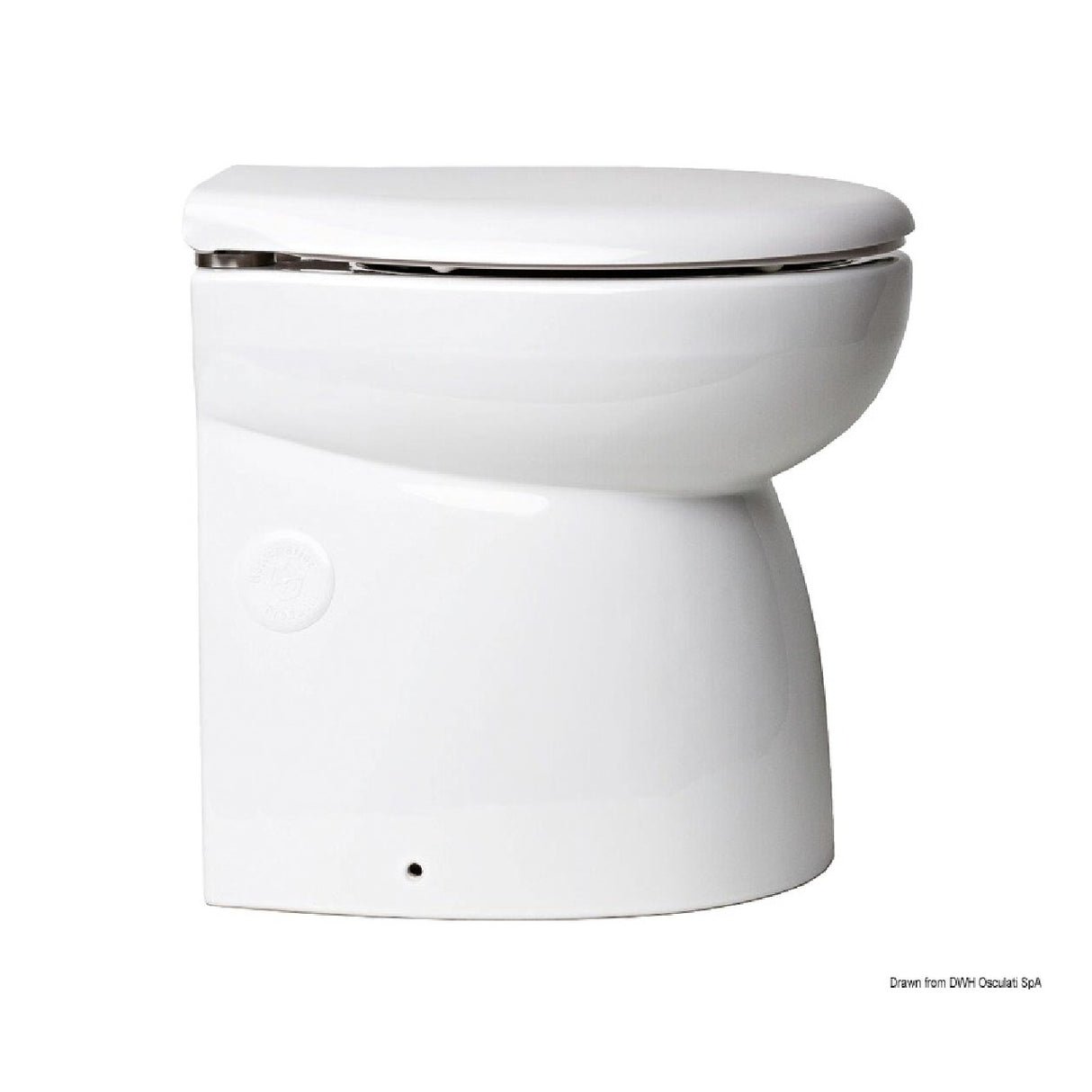 Inodoro eléctrico Osculati con taza de porcelana blanca 50.213.01