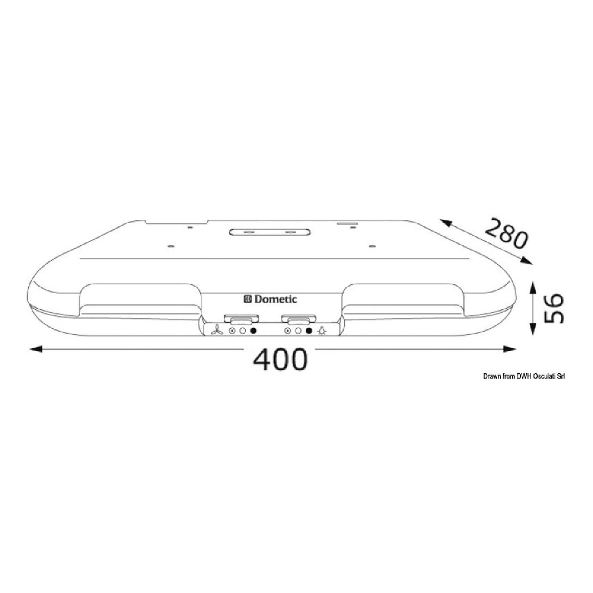 Campana extractora Dometic sin salida exterior con carbón activado