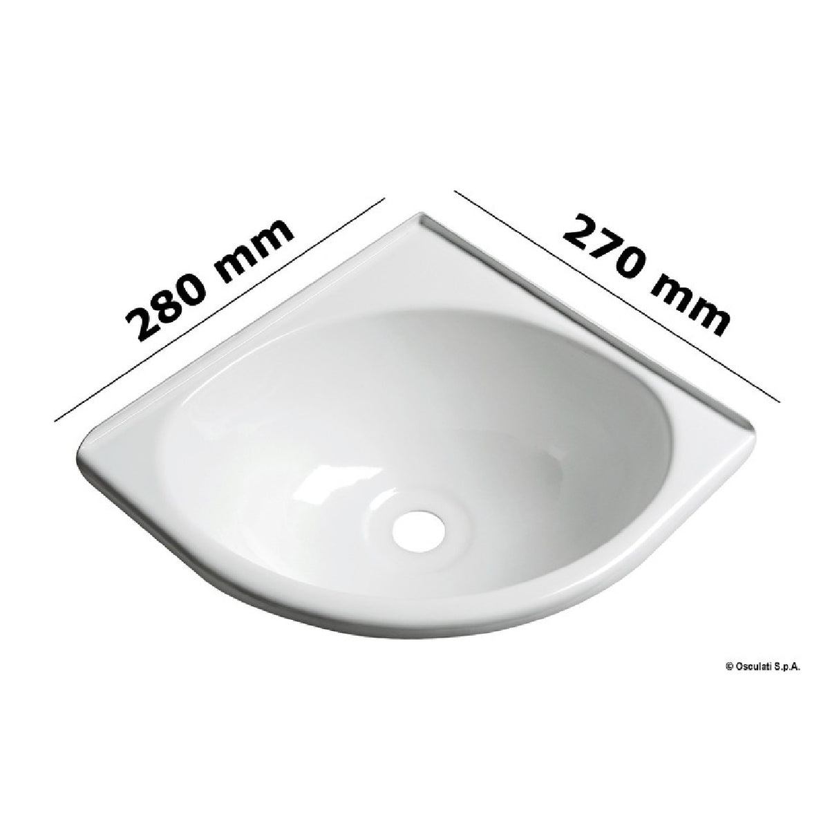 Osculati Lavello triangolare ABS 50.270.47