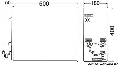 Isotemp Scaldabagno Barca Serie SQUARE 16 Litri