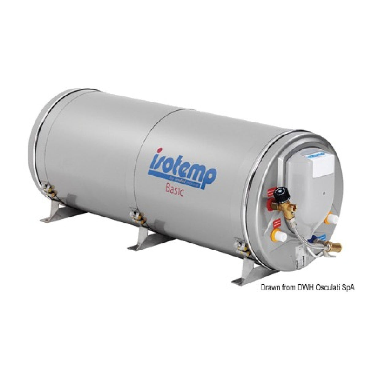 Calentador de agua para barco Isotemp Basic/Slim de 75 litros (acero inoxidable)