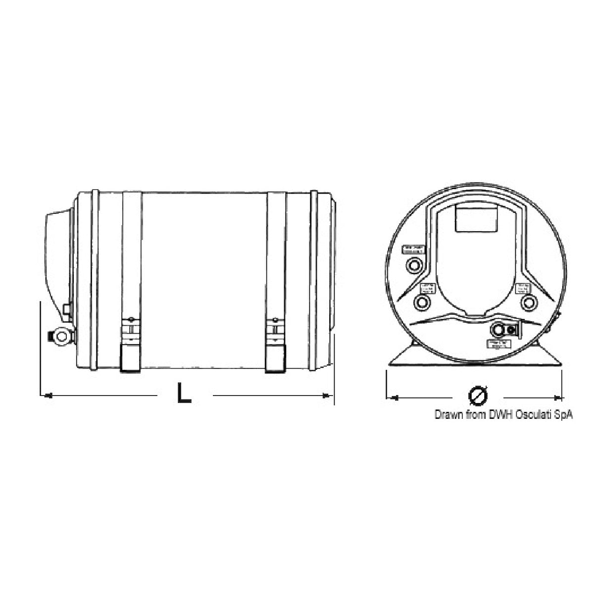 Isotemp Basic/Slim 24-Liter-Bootswassererhitzer (Edelstahl)