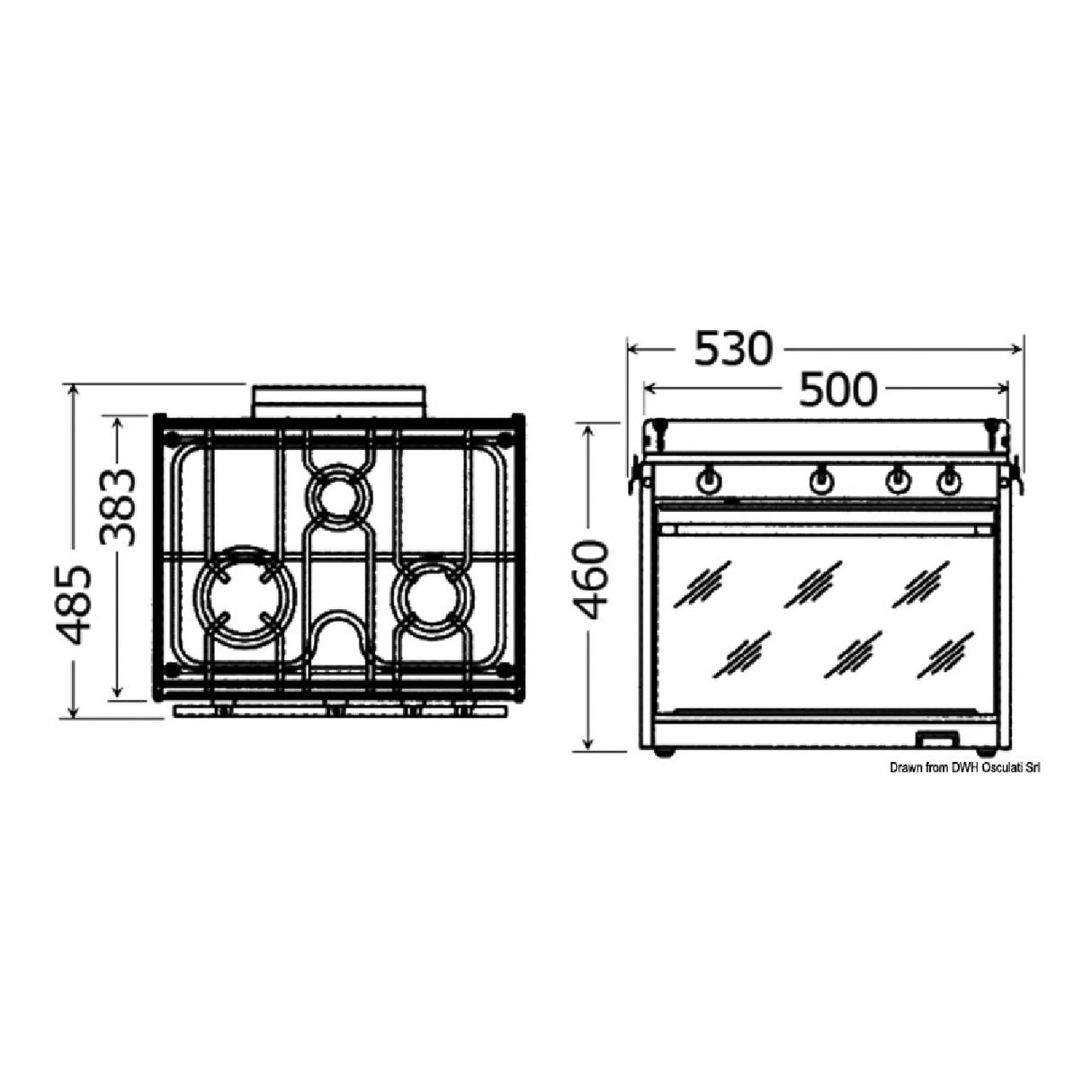 Techimpex Cucina Topline 3 fuochi