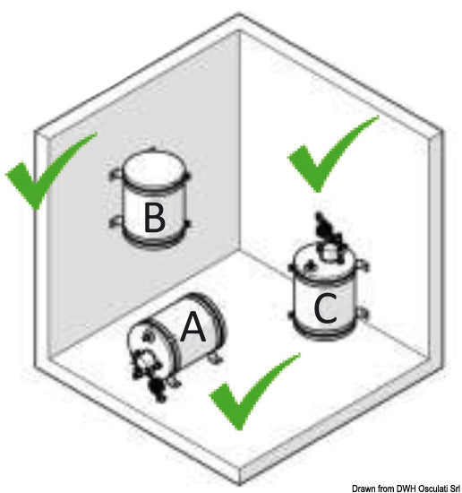 Ati di Mariani Boat Boiler per acqua calda barca inox 22 litri