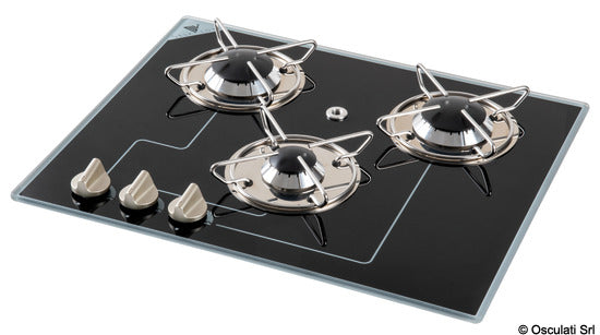 Osculati Piano cottura barca a gas 3 fuochi 505 x 410 mm 50.706.14