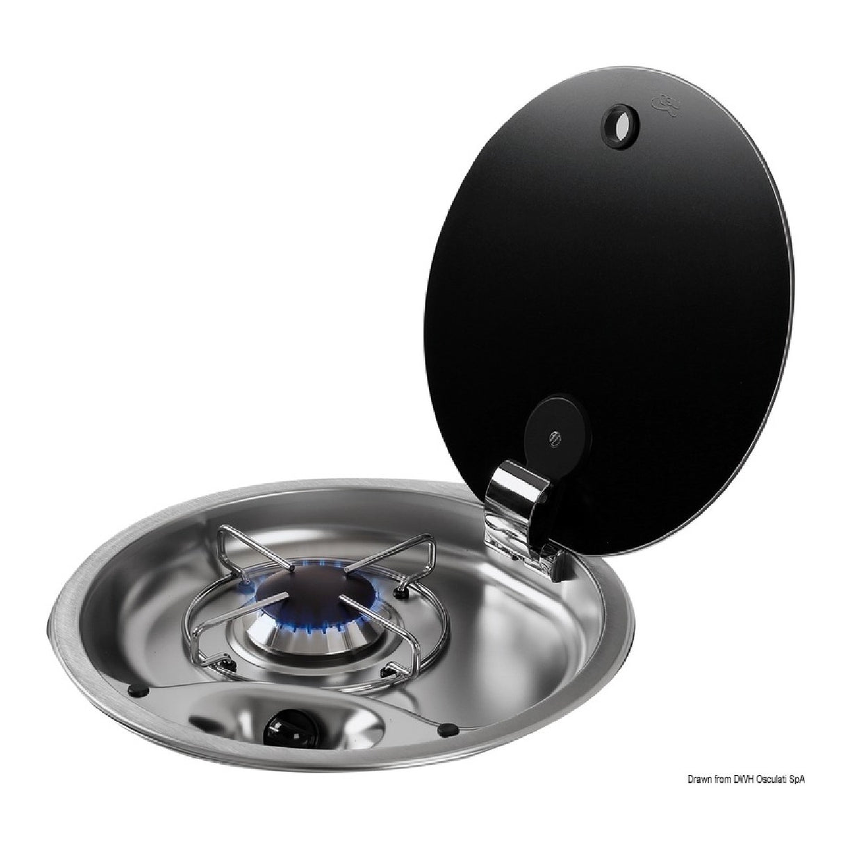 Can Stainless steel hob with smoked glass lid