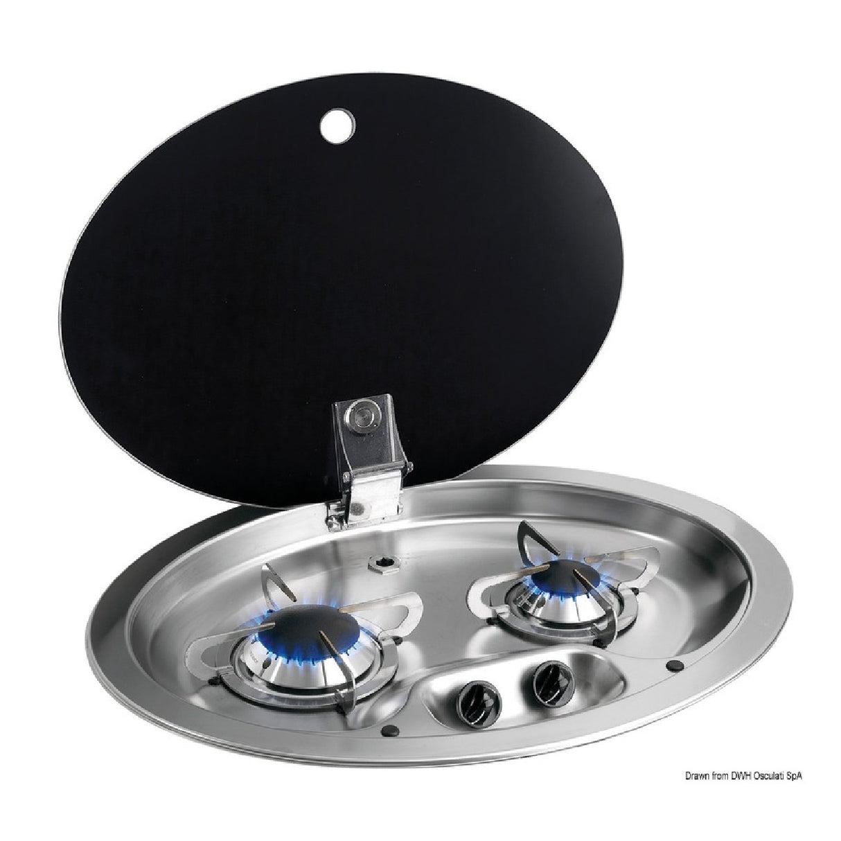 Can Stainless steel hob with smoked glass lid