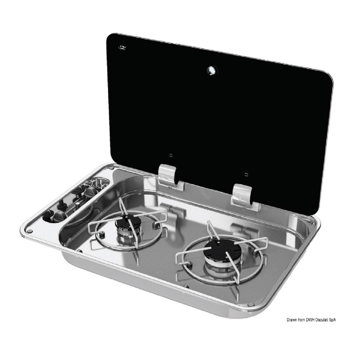 Can Stainless steel hob with smoked glass lid
