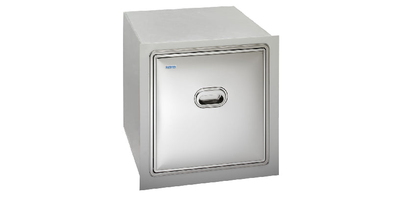 Isotherm DRAWER 105 Edelstahl-Kühlschublade mit herausnehmbarem Fach für Boote, 520 x 590 x 520 mm