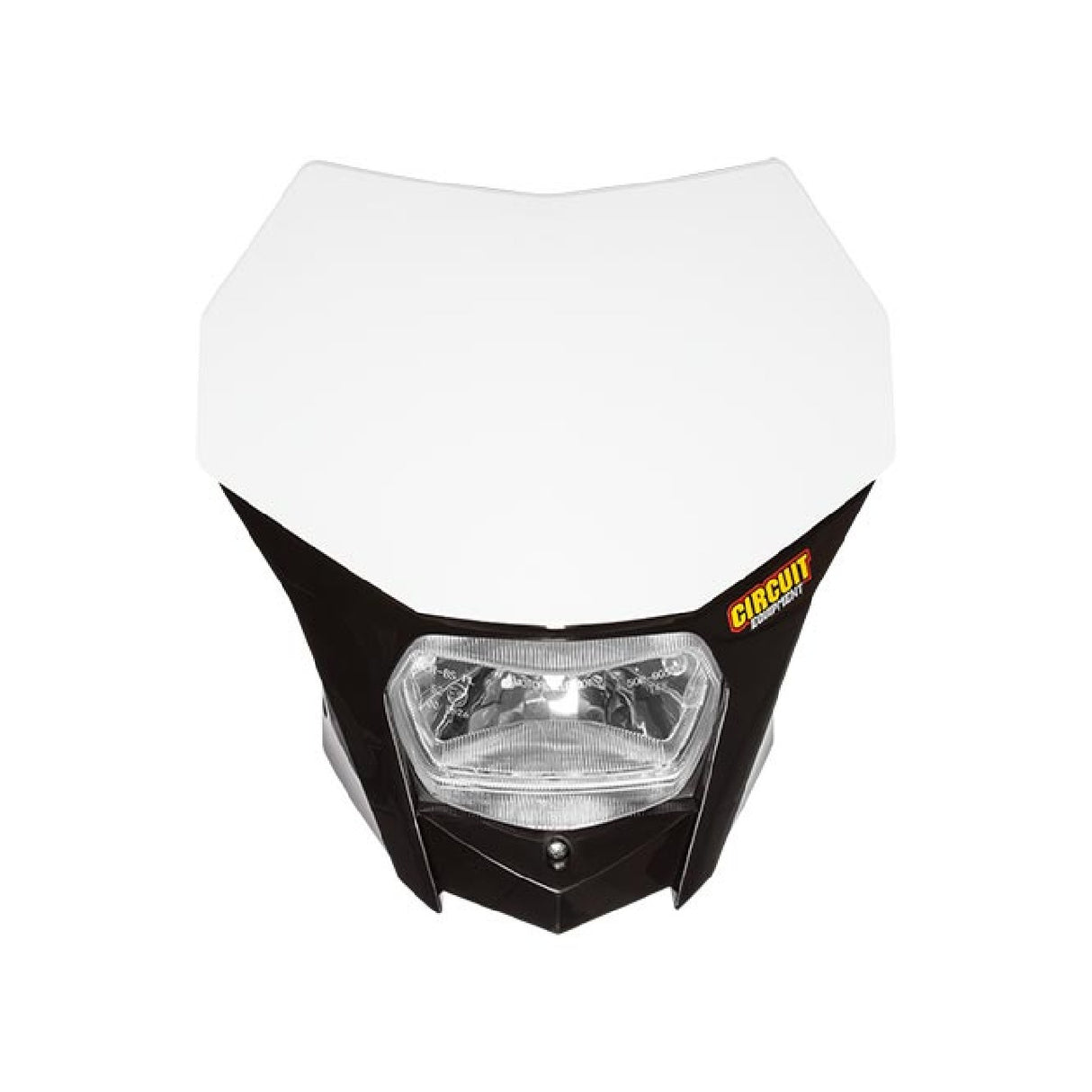 Circuit BAGUS Enduro Scheinwerfermaske Schwarz-Weiß Halogenlampe 12V 35/35W