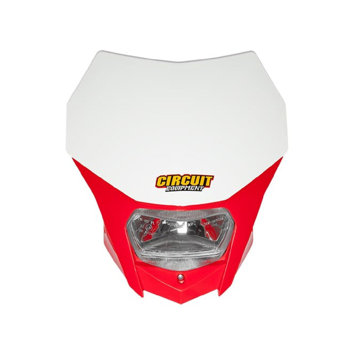 Circuit BAGUS Enduro Scheinwerfermaske Weiß-Rot Halogenlampe 12V 35W