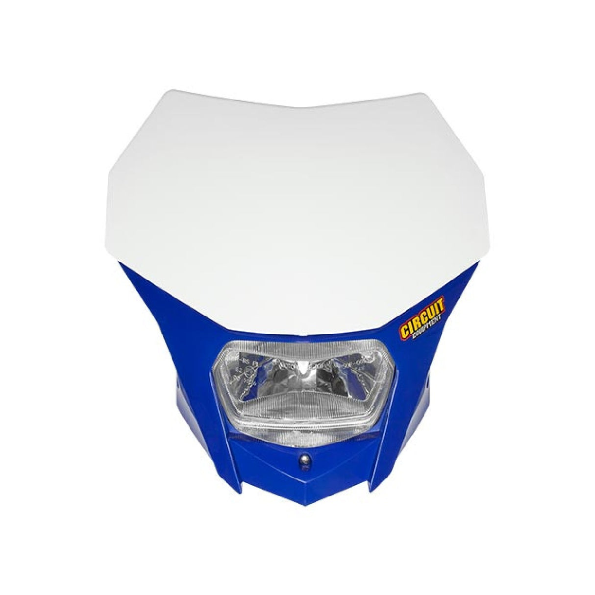 Circuit BAGUS Enduro Scheinwerfermaske Weiß-Blau Halogenlampe 12V 35/35W