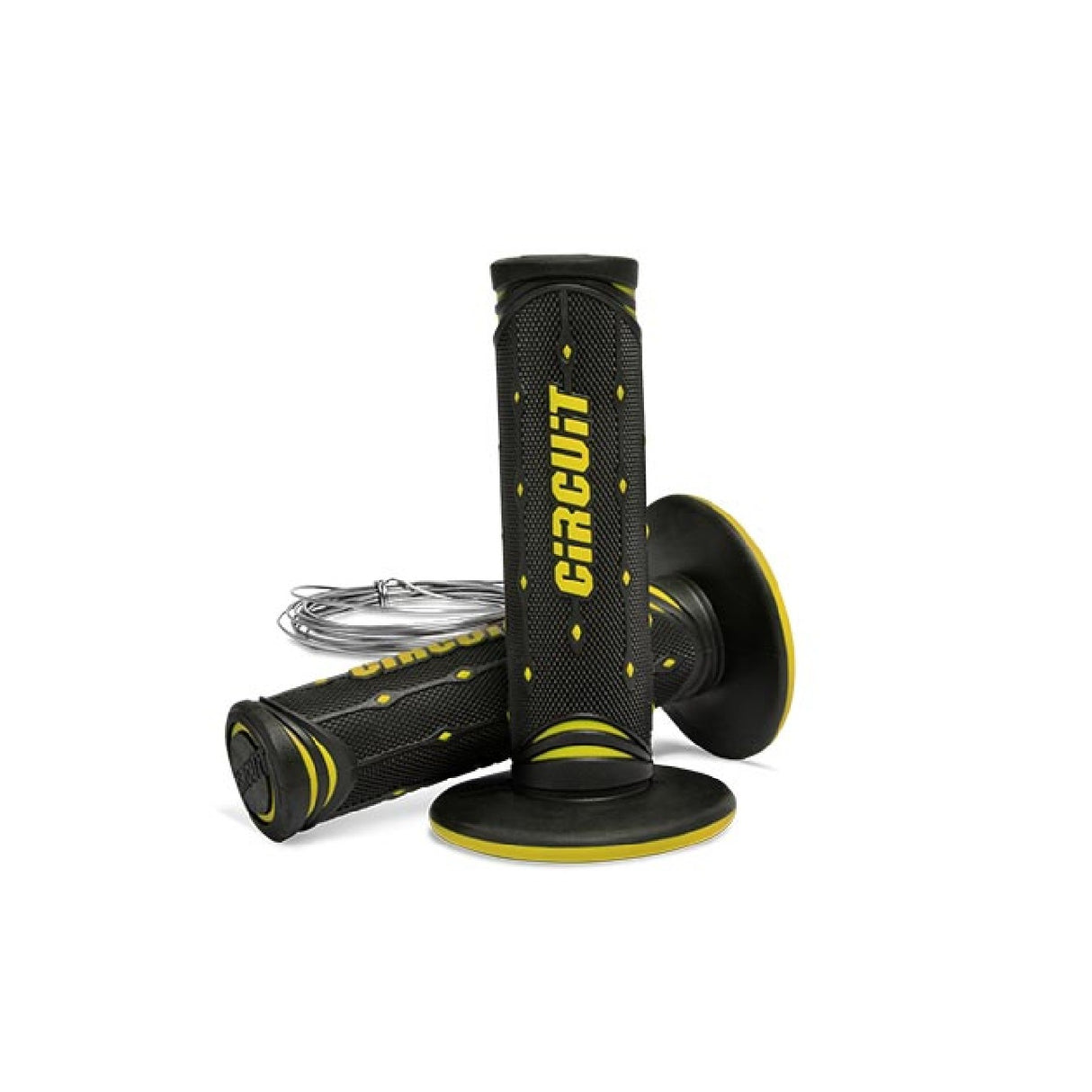 Puños para motocicleta Circuit Equipment JUPITER Negro-Amarillo MA042-216