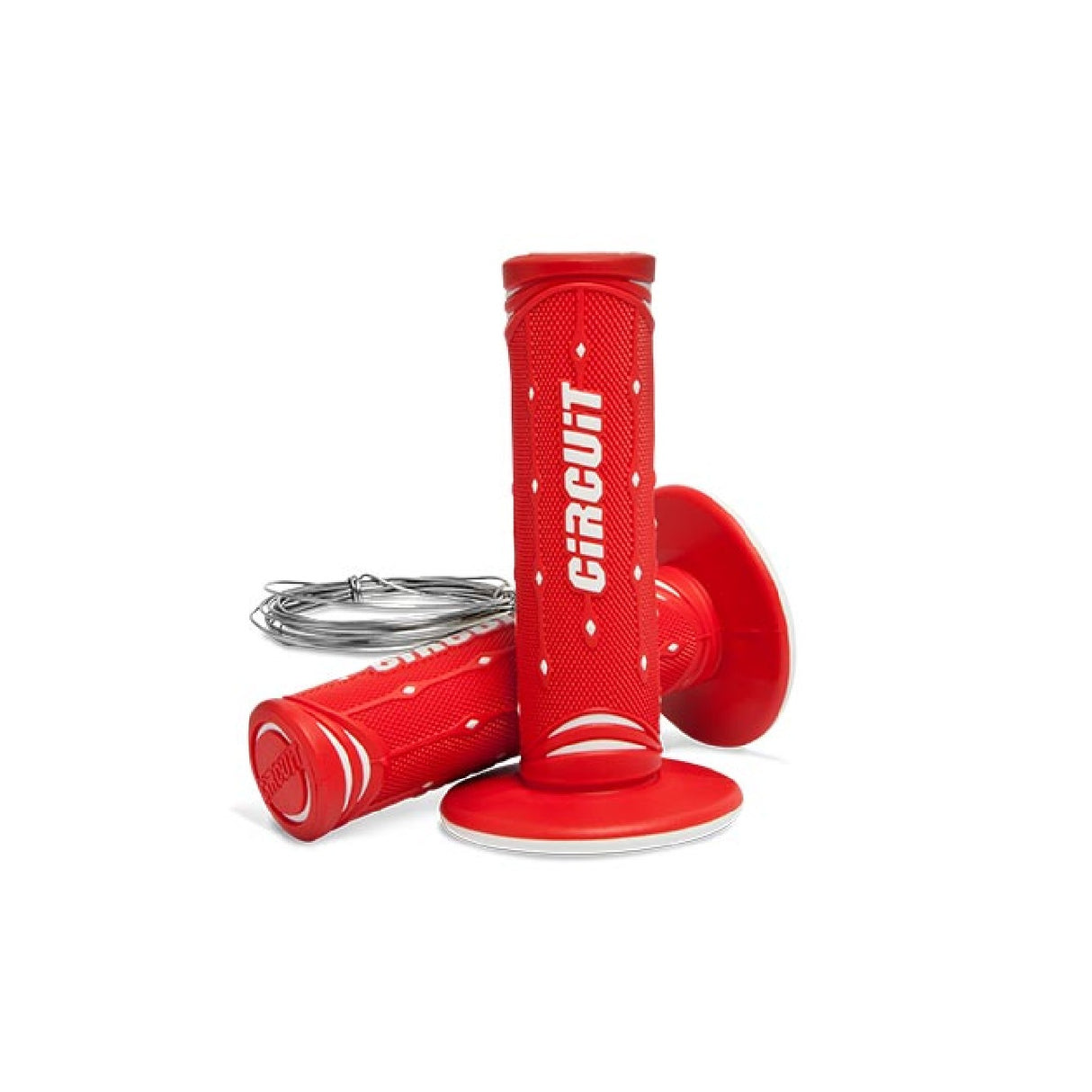 Puños para motocicleta Circuit Equipment JUPITER Rojo-Blanco MA042-252