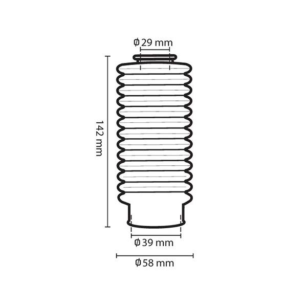 Circuit Equipment Soffietti forcelle moto universali 13 denti Nero SS007-001