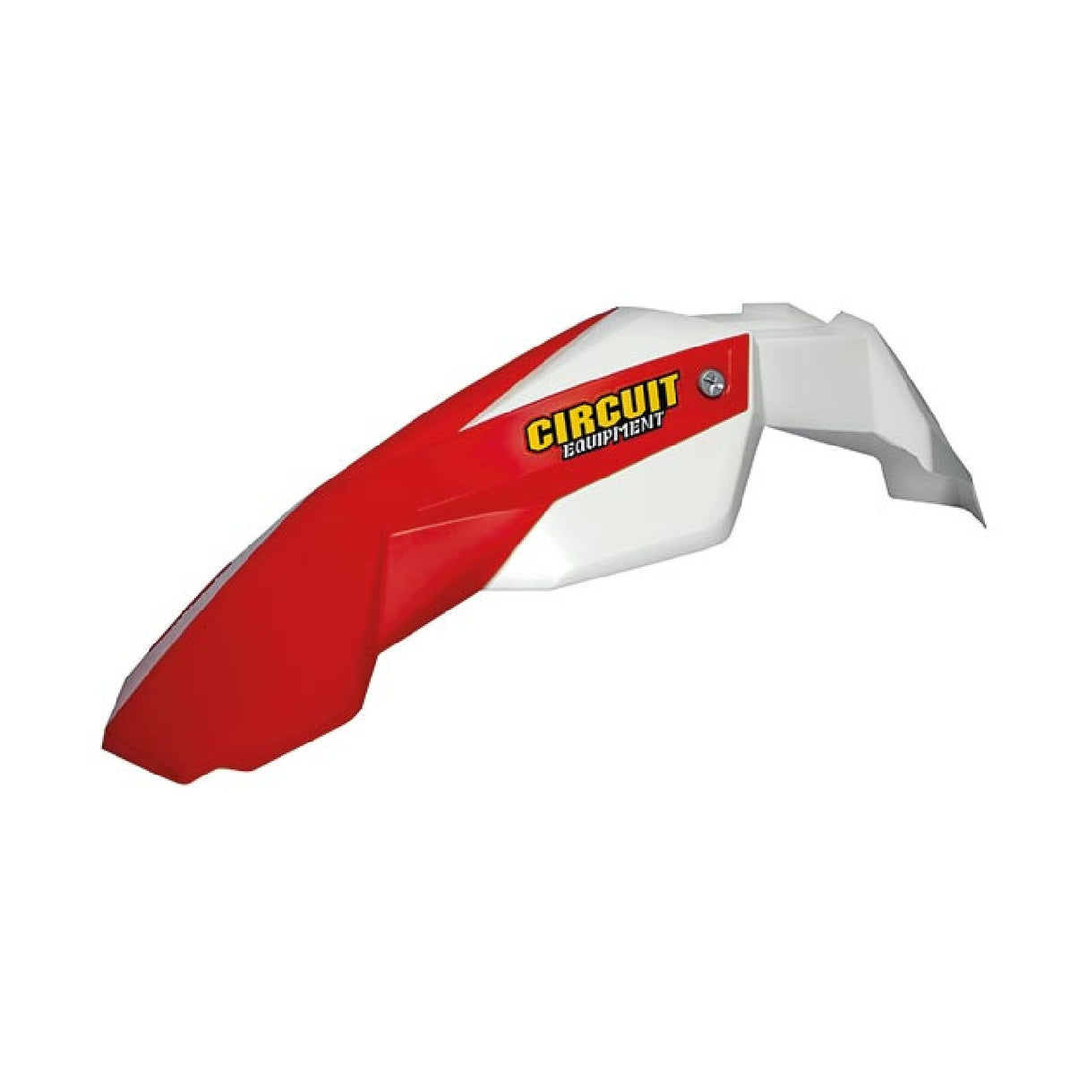 Guardabarros delantero universal para motocross Circuit STEALTH blanco-rojo PF004-22V