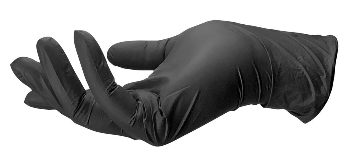 VAM Karbon Guanti Nitrile Nero Monouso XL - Box da 100 pz