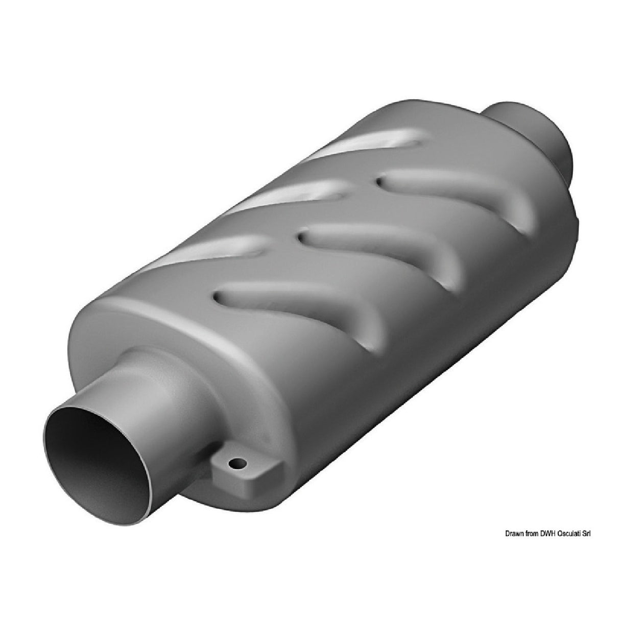 Silenciador horizontal Osculati para motores refrigerados por agua 51.376.01