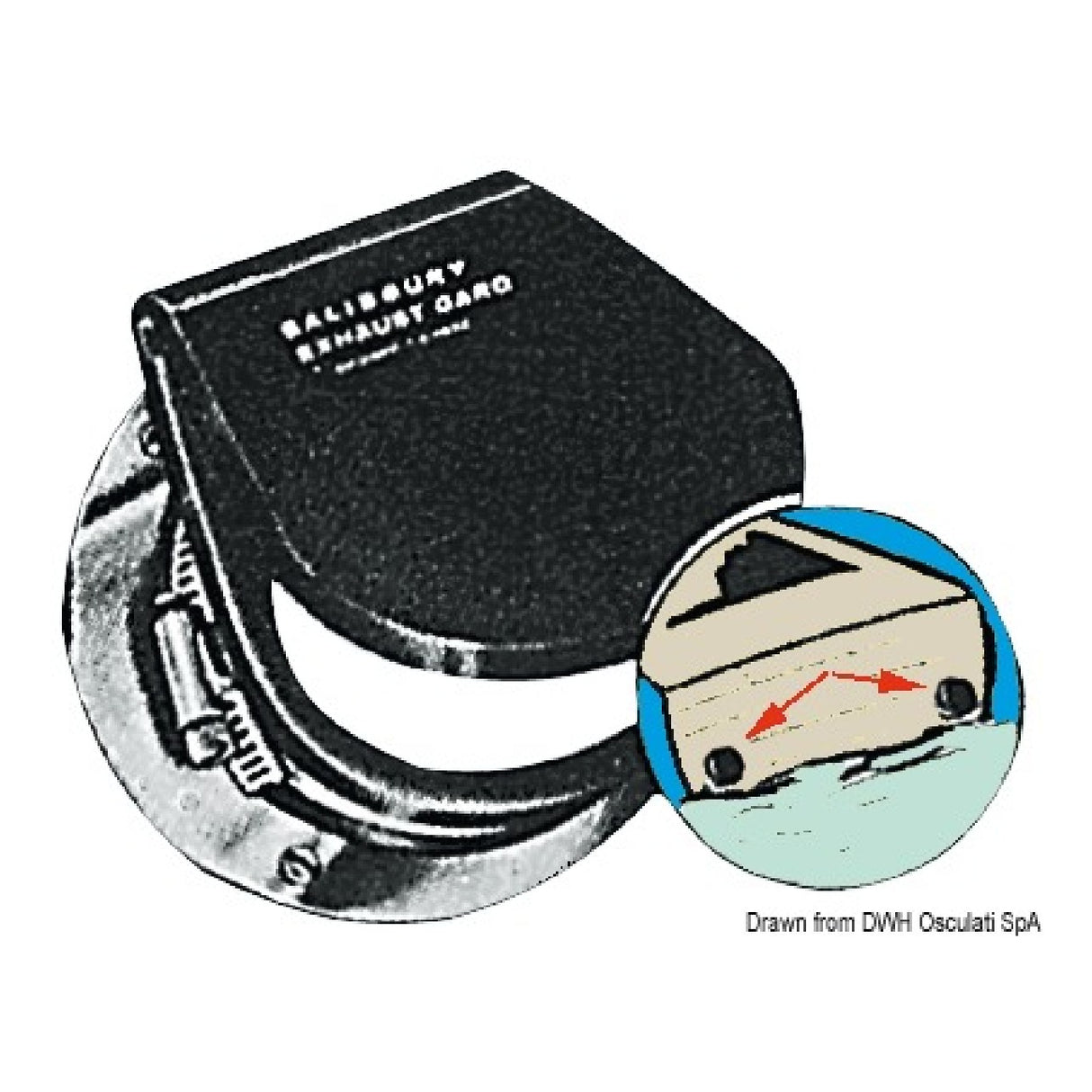 Osculati Pateletta in gomma per uscita scappamento 51.381.99