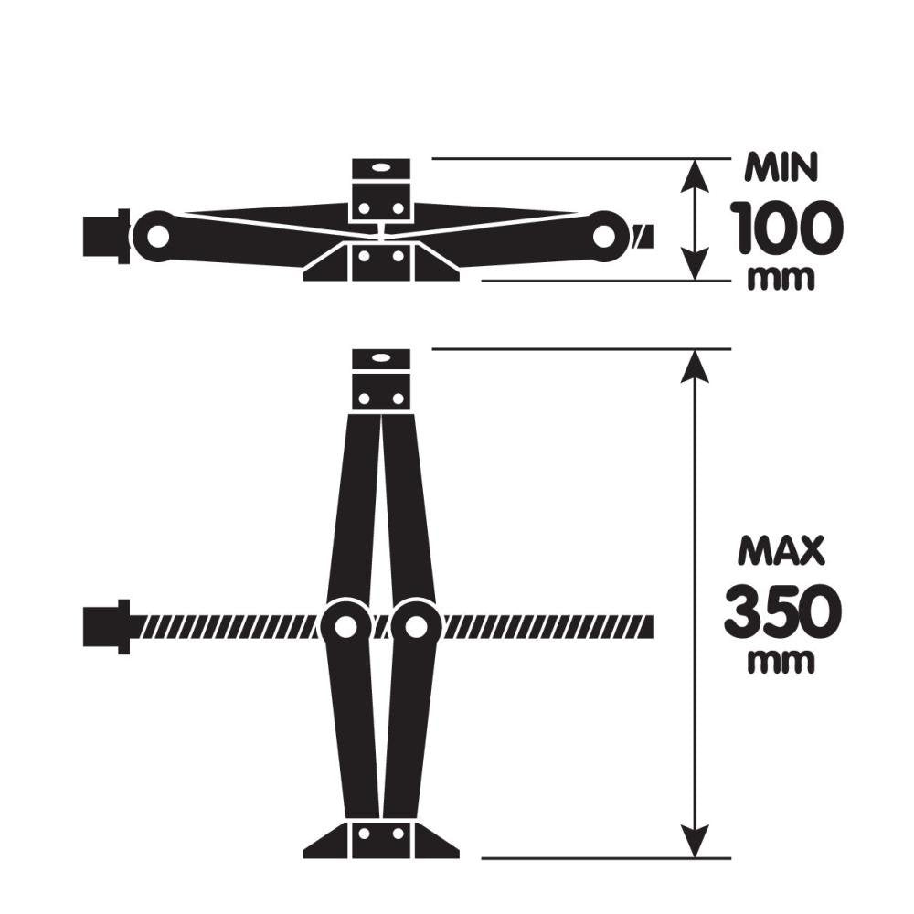 Lampa Cric a pantografo con cricchetto - 1.000 kg 71502