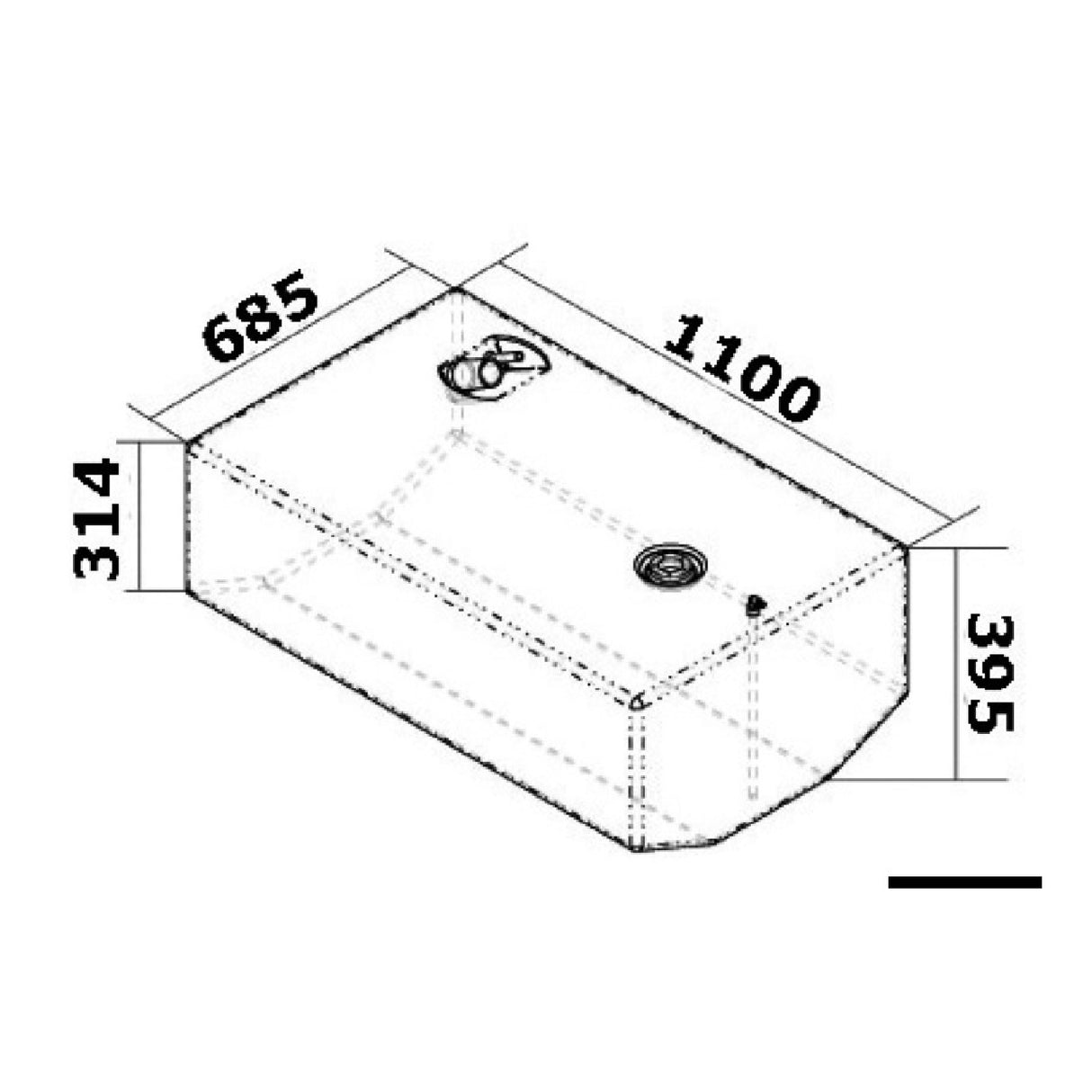 Osculati Kraftstofftank 52.032.14