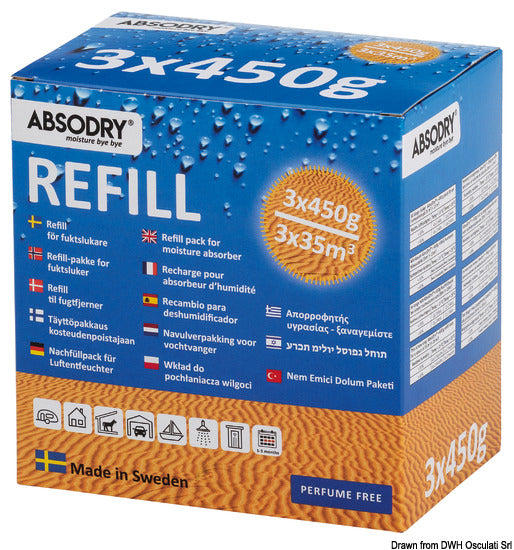 Recambio Osculati ABSODRY Classic 3 x 450 gramos 52.153.04