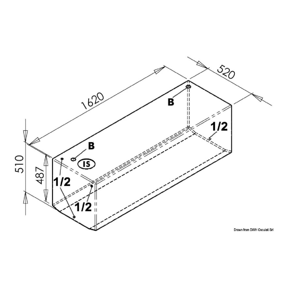 Osculati Serbatoio rigido per acqua potabile di grande capacita 52.173.01