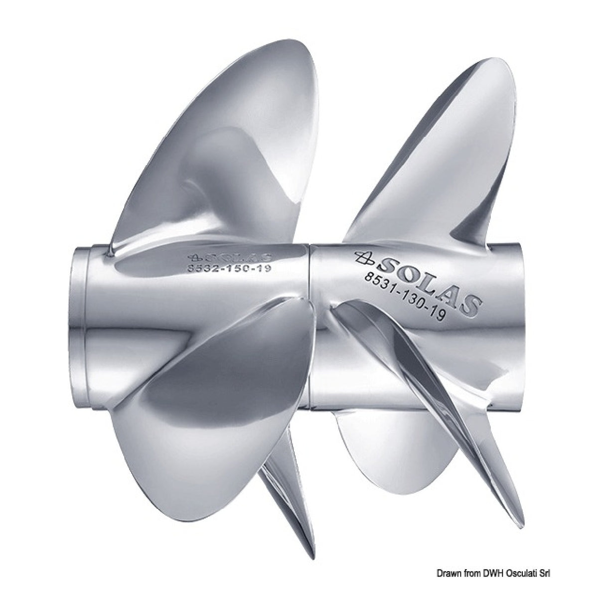 Solas propellers Eliche acciaio inox a 3 pale per DP 280/290 tipo C