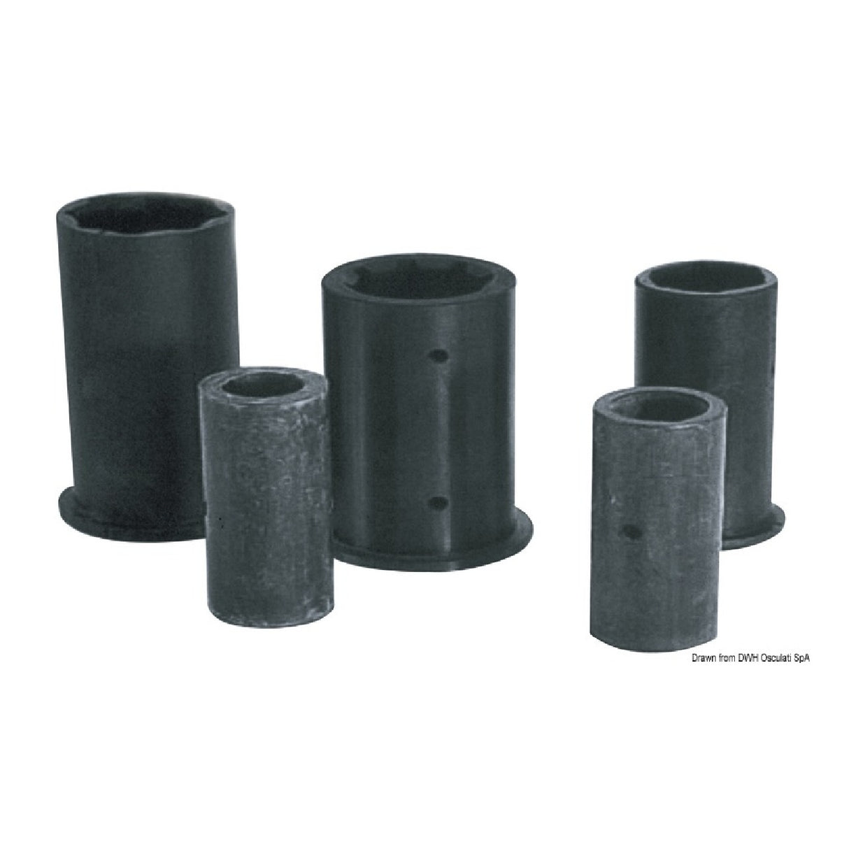 Osculati Buchse für Wellenanlagen, komplett aus Gummi, Außen-/Innenausführung in Millimetern 52.207.22