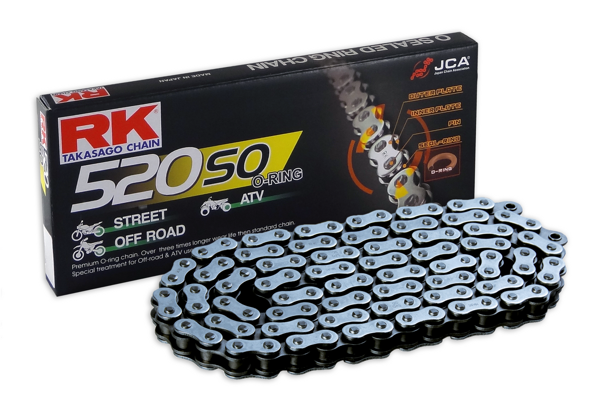 Cadena de transmisión Rk Takasago 520SO-120 GOLD CLF 120 eslabones