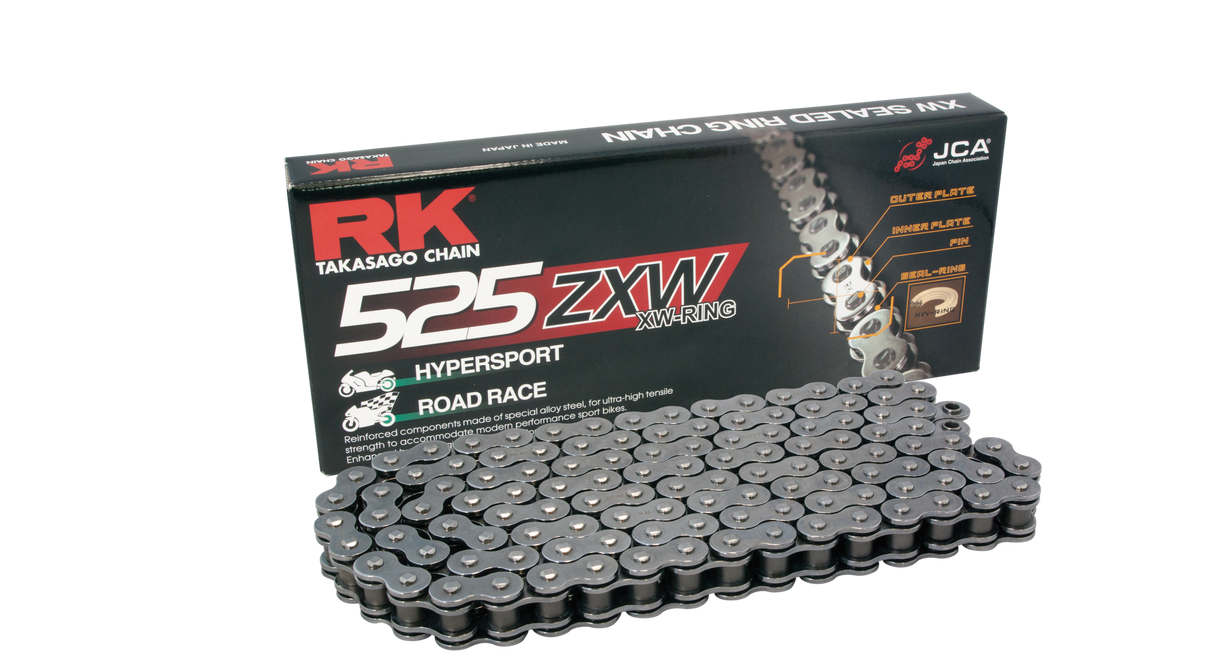 Cadena de transmisión Rk Takasago GB525ZXW-110 GOLD CLF 110 eslabones