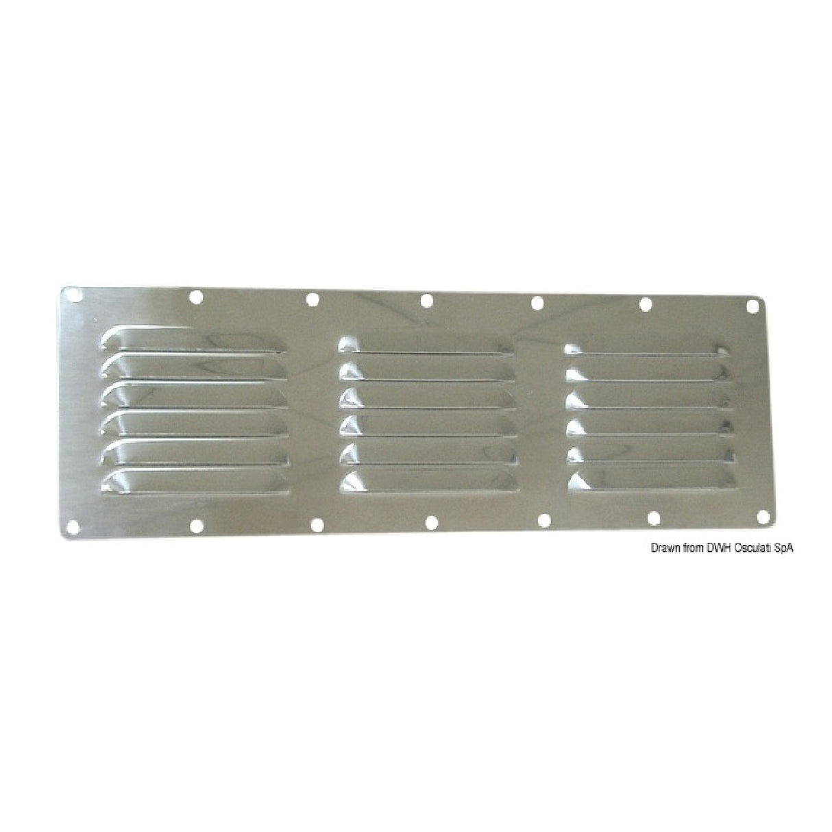 Osculati Rejilla de ventilación rectangular con mosquitera 53.021.07