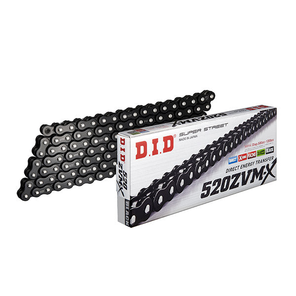 Cadena Did 520Zvm-X Negra - Longitud: 120 Eslabones Con Unión Remache Zj