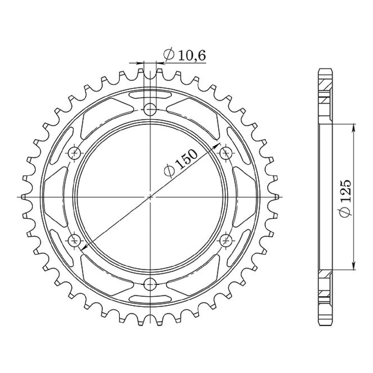 Supersprox Stahlritzel 525 44 Zähne KTM LC8 Adventure/S 950 02/06