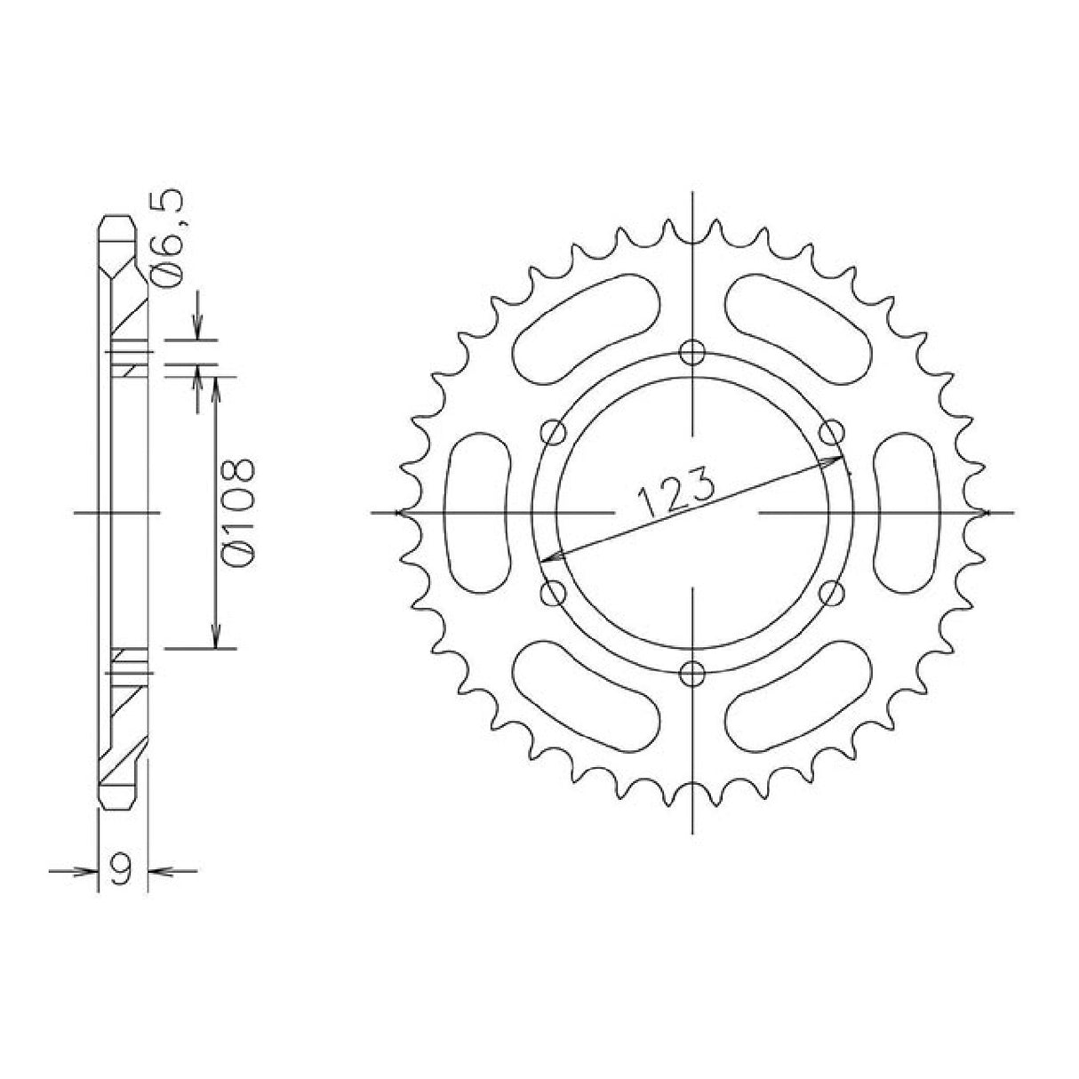 Corona in acciaio 52 denti passo 420 DERBI GPR (Estero) 50 CC 00/03