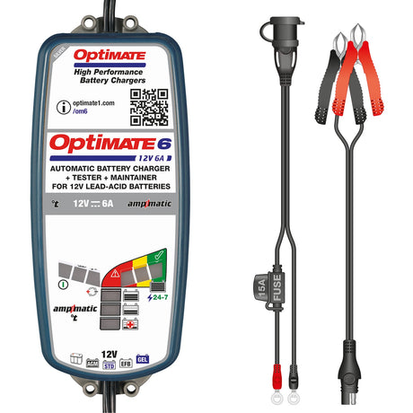 Caricabatterie moto scooter OPTIMATE 6 Ampmatic Tecmate