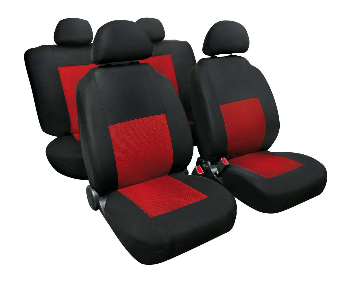 Sport, set fodere coordinate in jacquard - Rosso/Nero