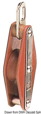 HYE Tufnol block 1 pulley EHO 12x43