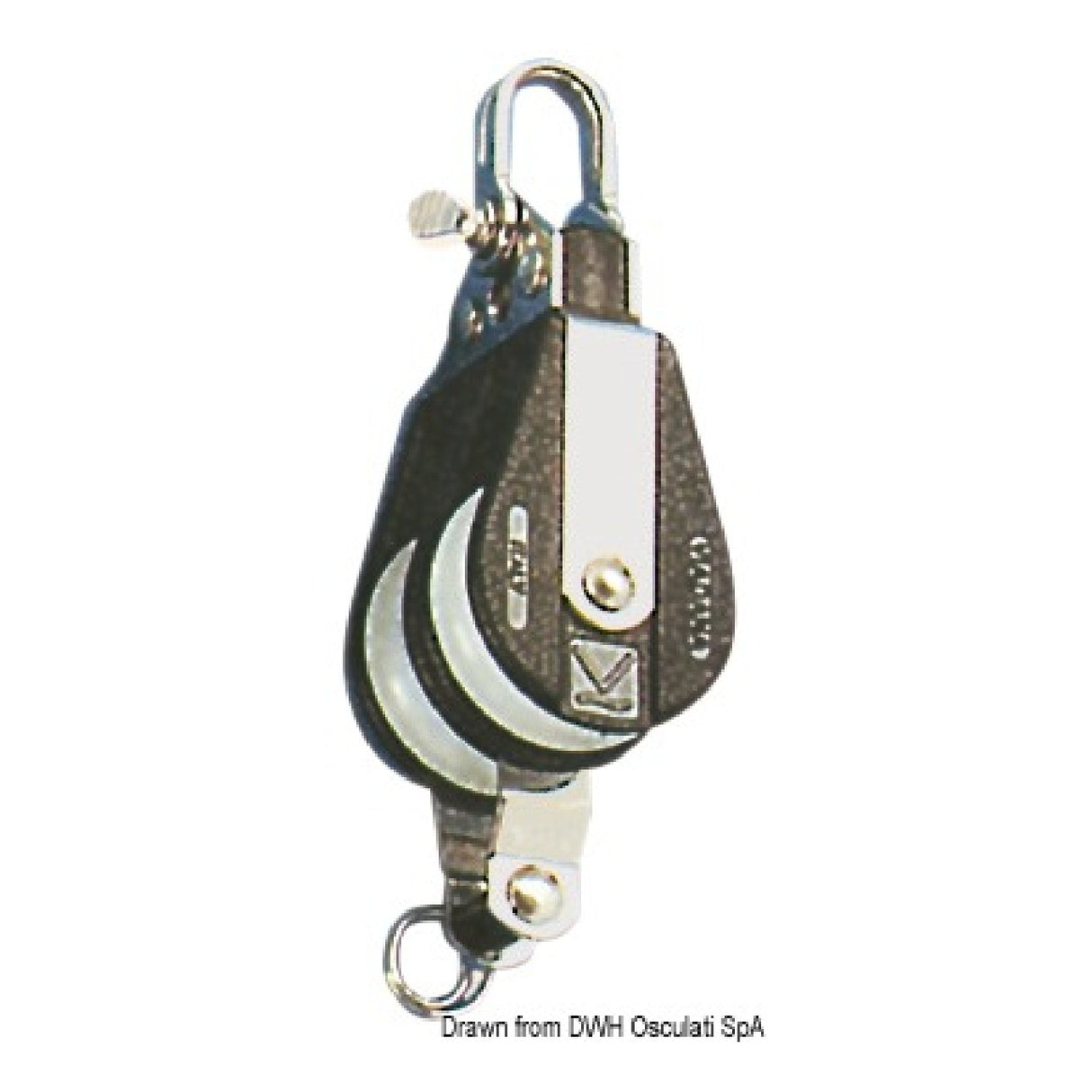 Viadana 2-Rollen-Block mit festem Zapfen