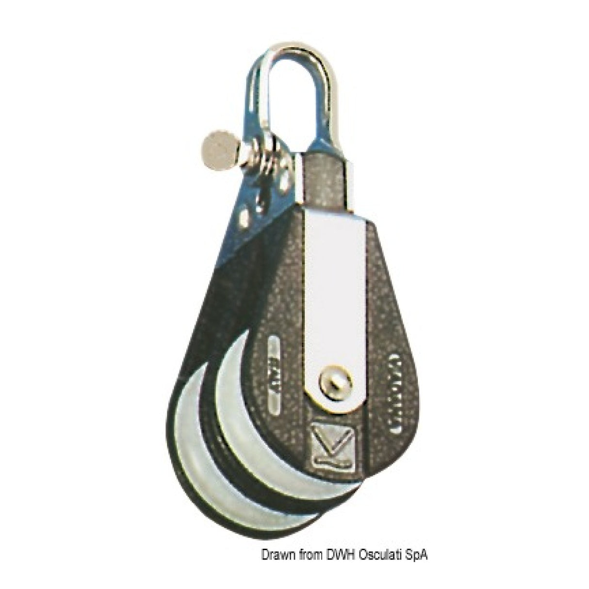 Viadana Plastinox 2-Rollen-Schäkelblock