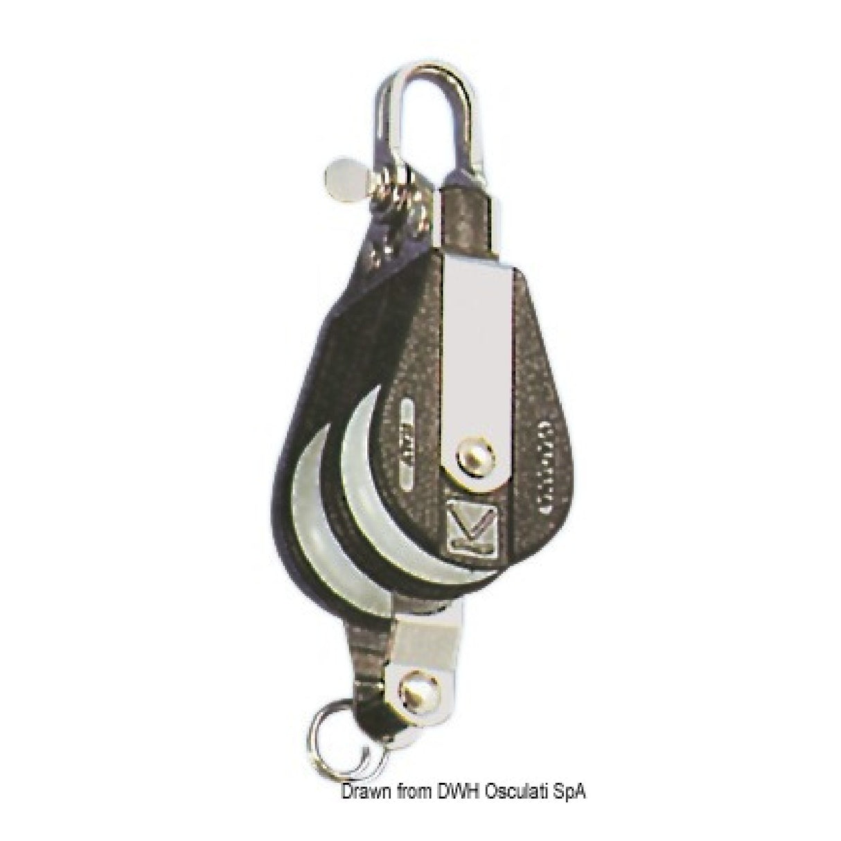 Viadana Plastinox 2-Rollen-Schäkel-Becket-Block