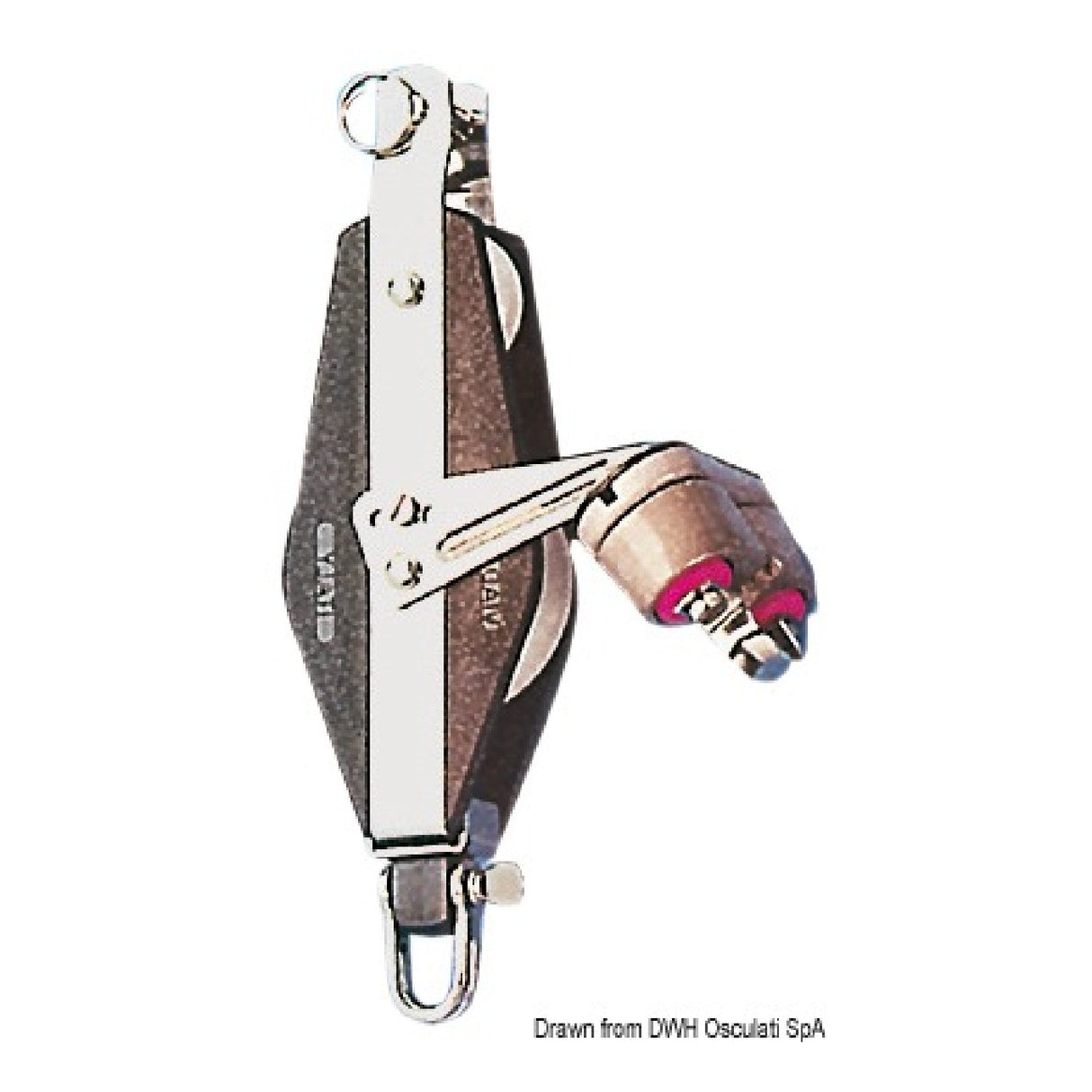 Viadana Plastinox 2-Rollen-Violinblock mit Klemme und Zapfen