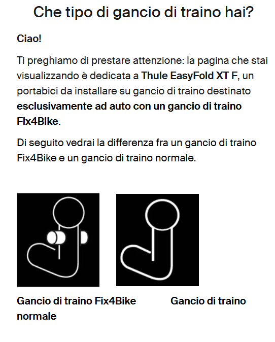 Portabici da Gancio Traino Easyfold Xt Fix4Bike 3 Bici 13 Pin Thule