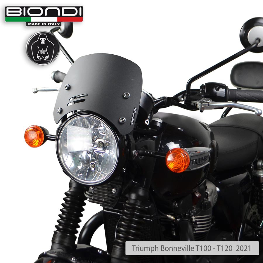 Biondi Cupolino Caffè Nero Satinato Triumph Bonneville T100 T120 2021+