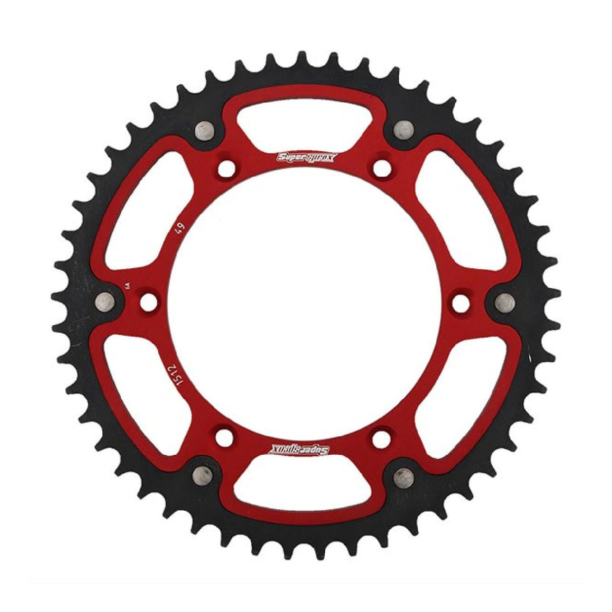 Supersprox Corona alluminio STEALTH RST Rossa 520 49 denti GAS GAS EC 2T 250 96